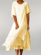 Lila | Women's Elegant Layered Midi Dress