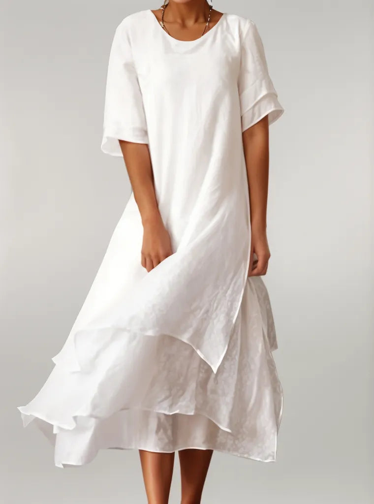 Lila | Women's Elegant Layered Midi Dress