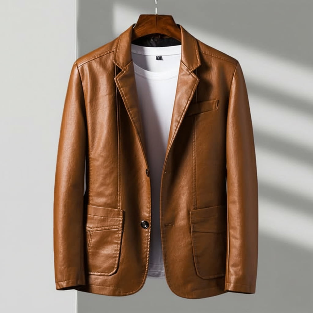 Rowan - Men's Classic Faux Leather Jacket