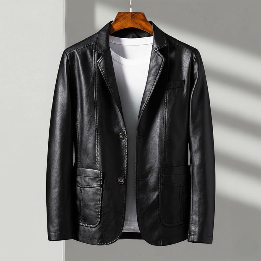Rowan - Men's Classic Faux Leather Jacket