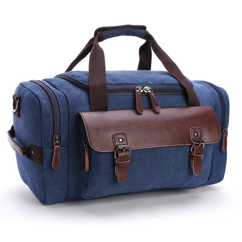 Rowan - Men's Versatile Duffle Bag with Faux Leather Trim