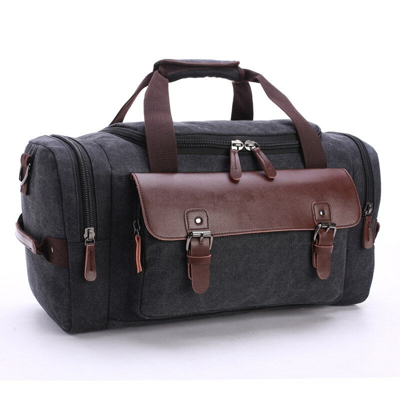 Rowan - Men's Versatile Duffle Bag with Faux Leather Trim