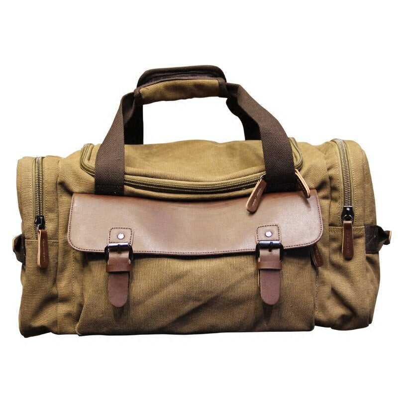 Rowan - Men's Versatile Duffle Bag with Faux Leather Trim