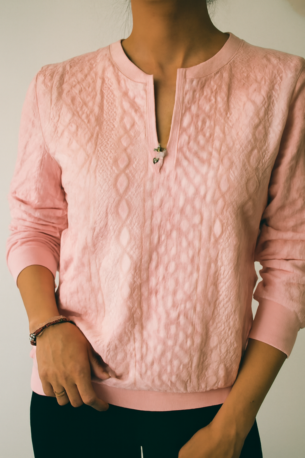 Rowan | Women's Textured Quarter Zip Sweater