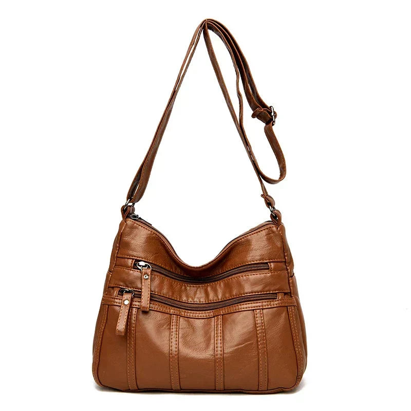 Rowan - Women's Classic Leather Shoulder Bag