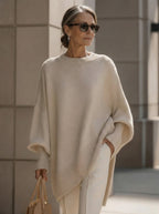 Rowan | Women's Elegant Oversized Knit Poncho Jumper