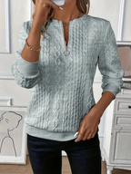 Rowan | Women's Textured Quarter Zip Sweater