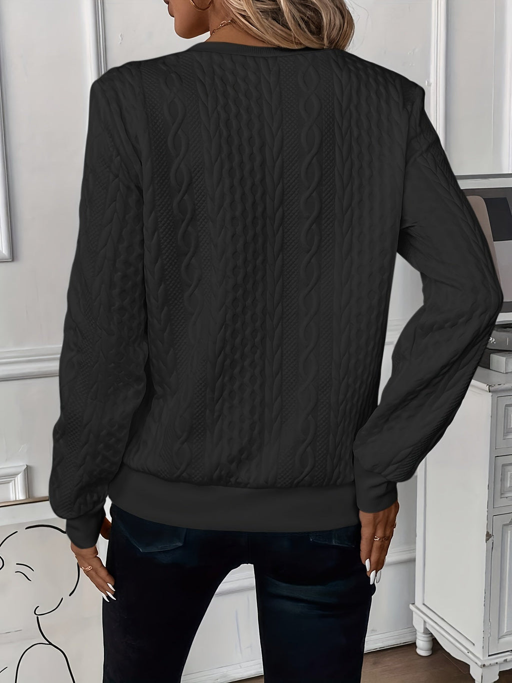 Rowan | Women's Textured Quarter Zip Sweater