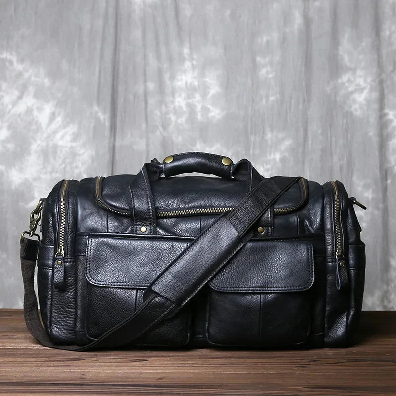 Rylan - Men's Classic Faux Leather Duffle Bag