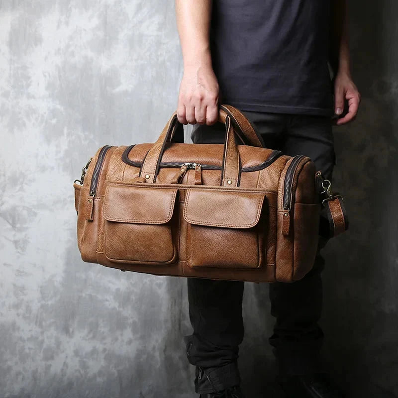 Rylan - Men's Classic Faux Leather Duffle Bag