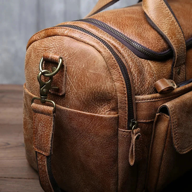 Rylan - Men's Classic Faux Leather Duffle Bag
