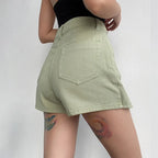 Sable - Women's Asymmetrical Denim Mini Skirt