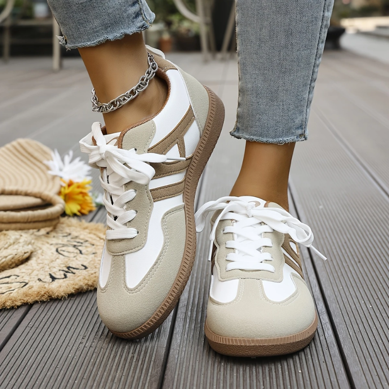 Sable | Women's Casual Lace-Up Sneakers with Suede Accents