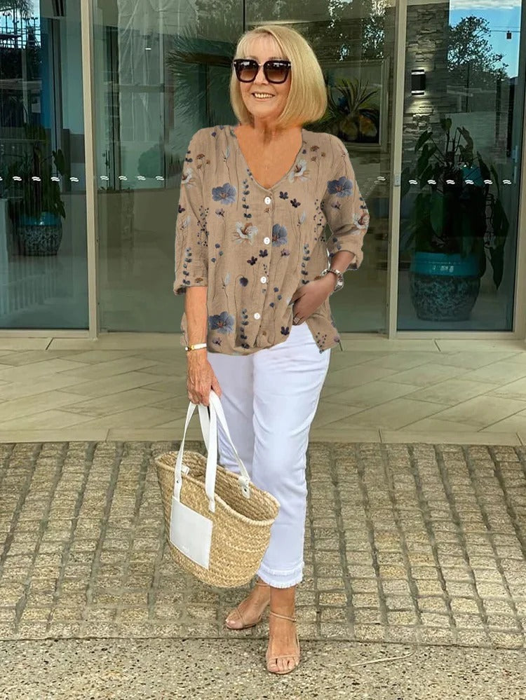 Sanne | Women's Floral Relaxed Fit Blouse