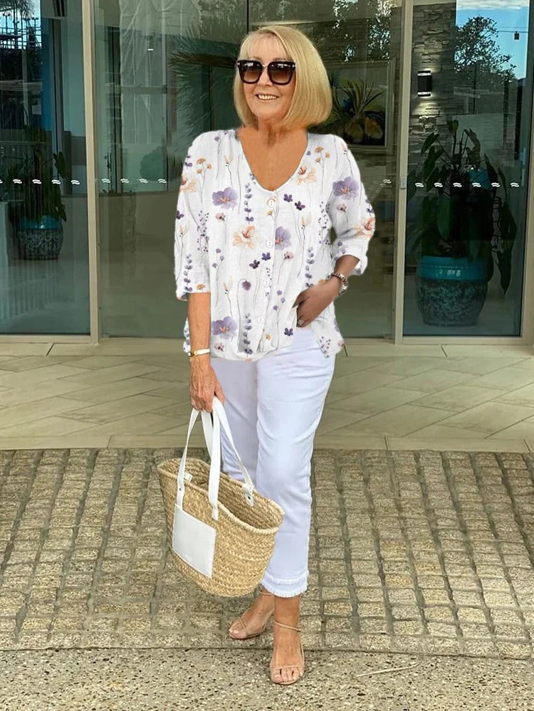 Sanne | Women's Floral Relaxed Fit Blouse