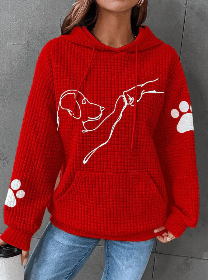 Sawyer | Women's Cozy Pet Hoodie with Paw Print Details