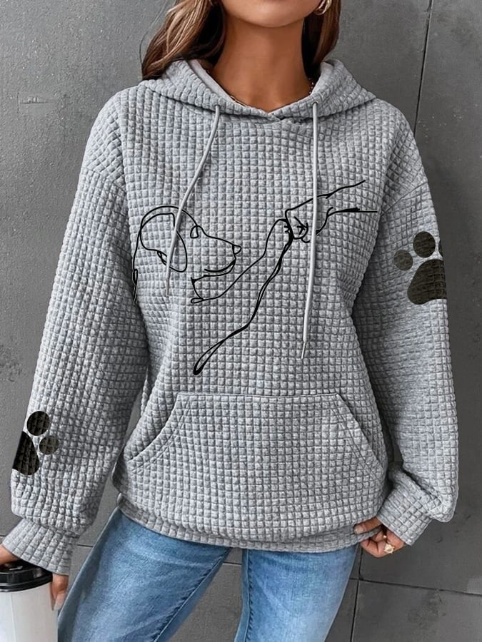 Sawyer | Women's Cozy Pet Hoodie with Paw Print Details