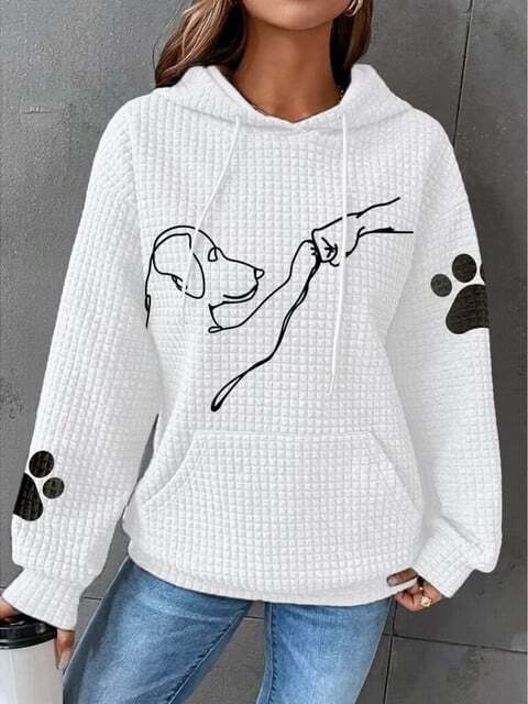 Sawyer | Women's Cozy Pet Hoodie with Paw Print Details