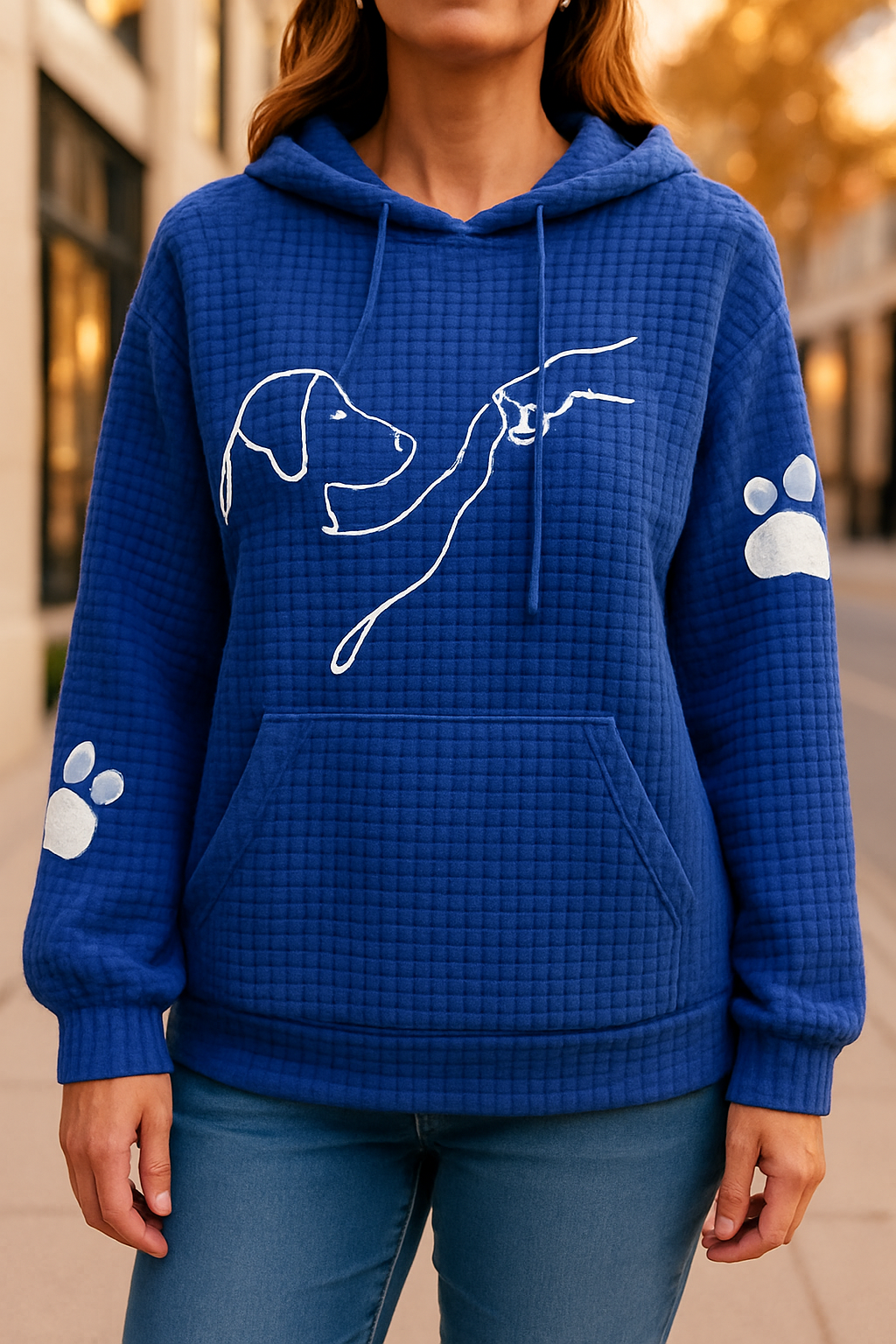 Sawyer | Women's Cozy Pet Hoodie with Paw Print Details