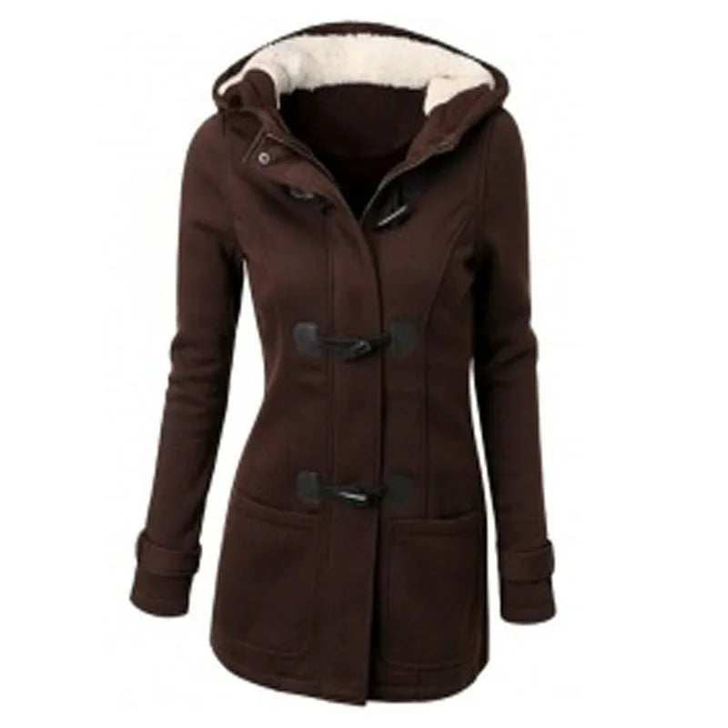 Selah - Women's Cozy Hooded Duffle Coat