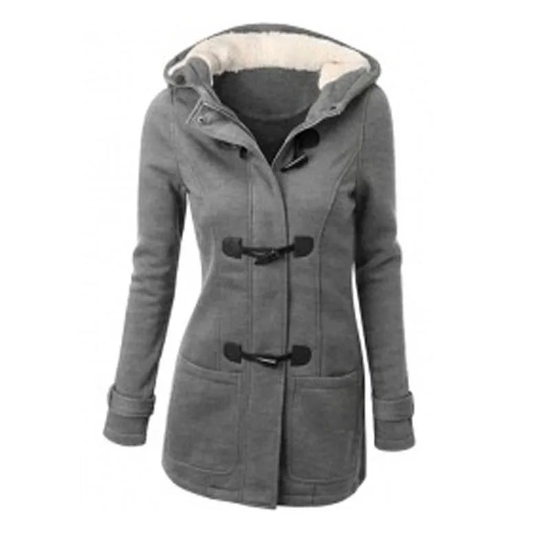 Selah - Women's Cozy Hooded Duffle Coat