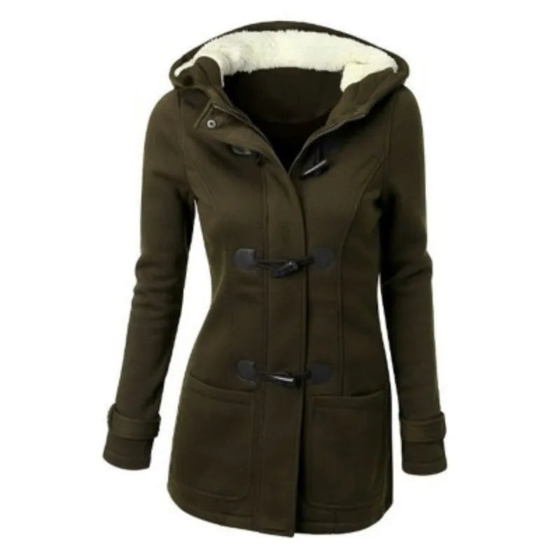 Selah - Women's Cozy Hooded Duffle Coat