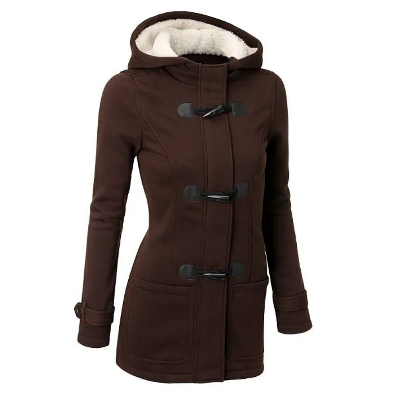 Selah - Women's Cozy Hooded Duffle Coat