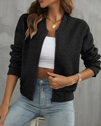 Selene - Women's Chic Quilted Bomber Jacket