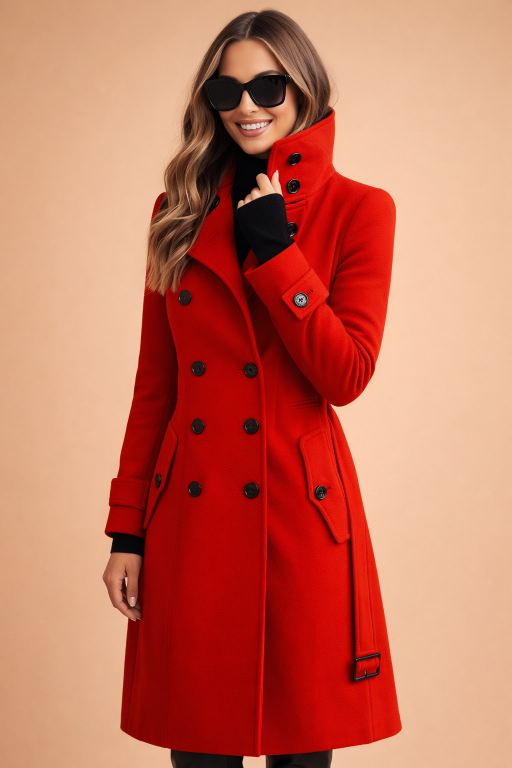 Selene - Women's Stylish Double-Breasted Trench Coat