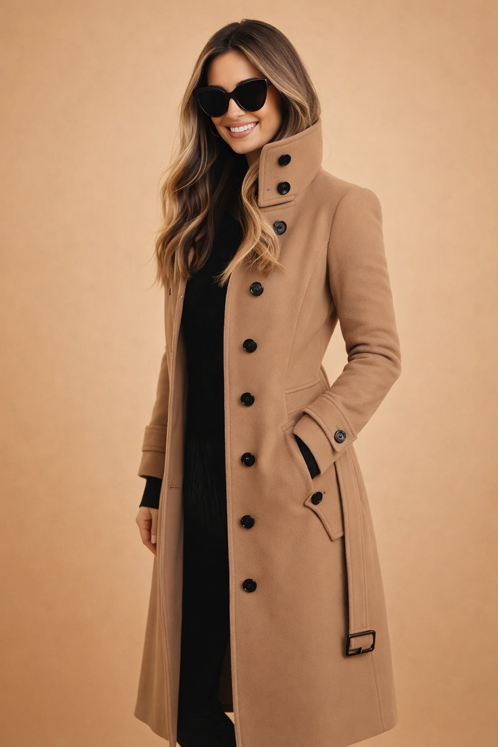 Selene - Women's Stylish Double-Breasted Trench Coat