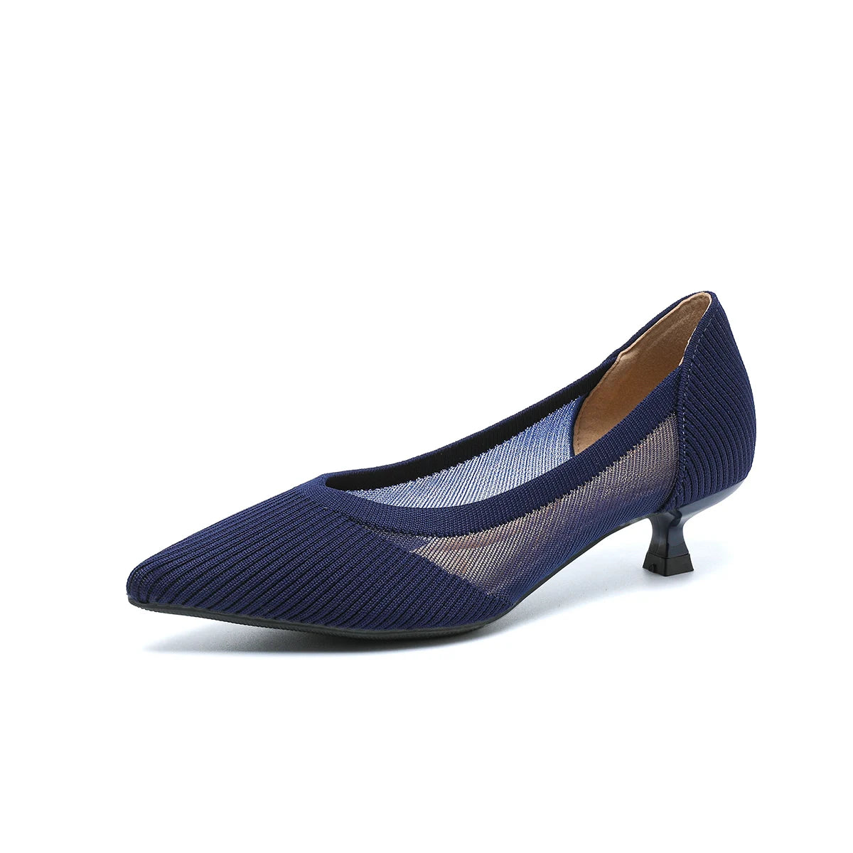 Selene - Women's Versatile Kitten Heels with Mesh Detail