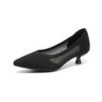 Selene - Women's Versatile Kitten Heels with Mesh Detail