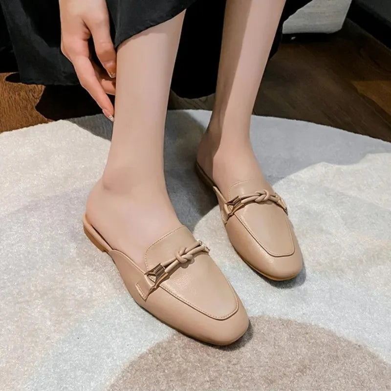 Seraphina | Women's Classic Slide Loafers with Knot Detail