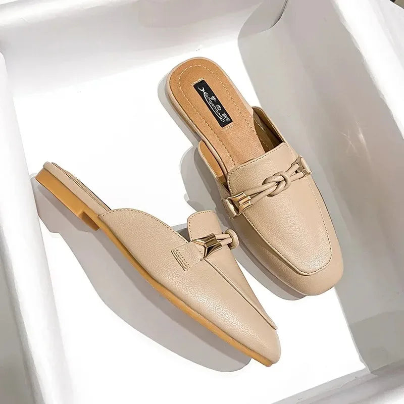 Seraphina | Women's Classic Slide Loafers with Knot Detail