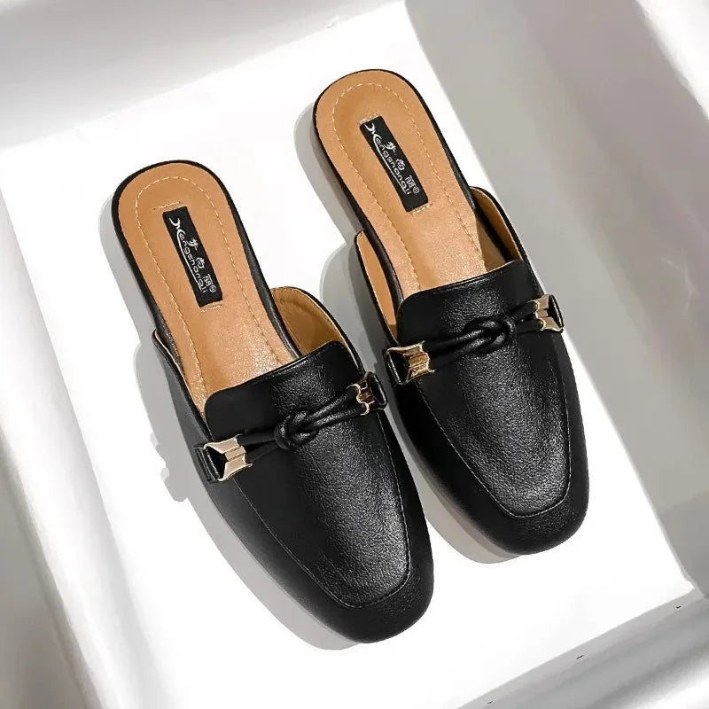 Seraphina | Women's Classic Slide Loafers with Knot Detail