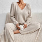 Seraphina - Women's Cozy Ribbed Knit Lounge Set