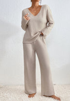 Seraphina - Women's Cozy Ribbed Knit Lounge Set