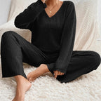 Seraphina - Women's Cozy Ribbed Knit Lounge Set