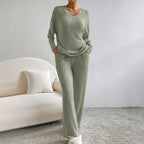 Seraphina - Women's Cozy Ribbed Knit Lounge Set