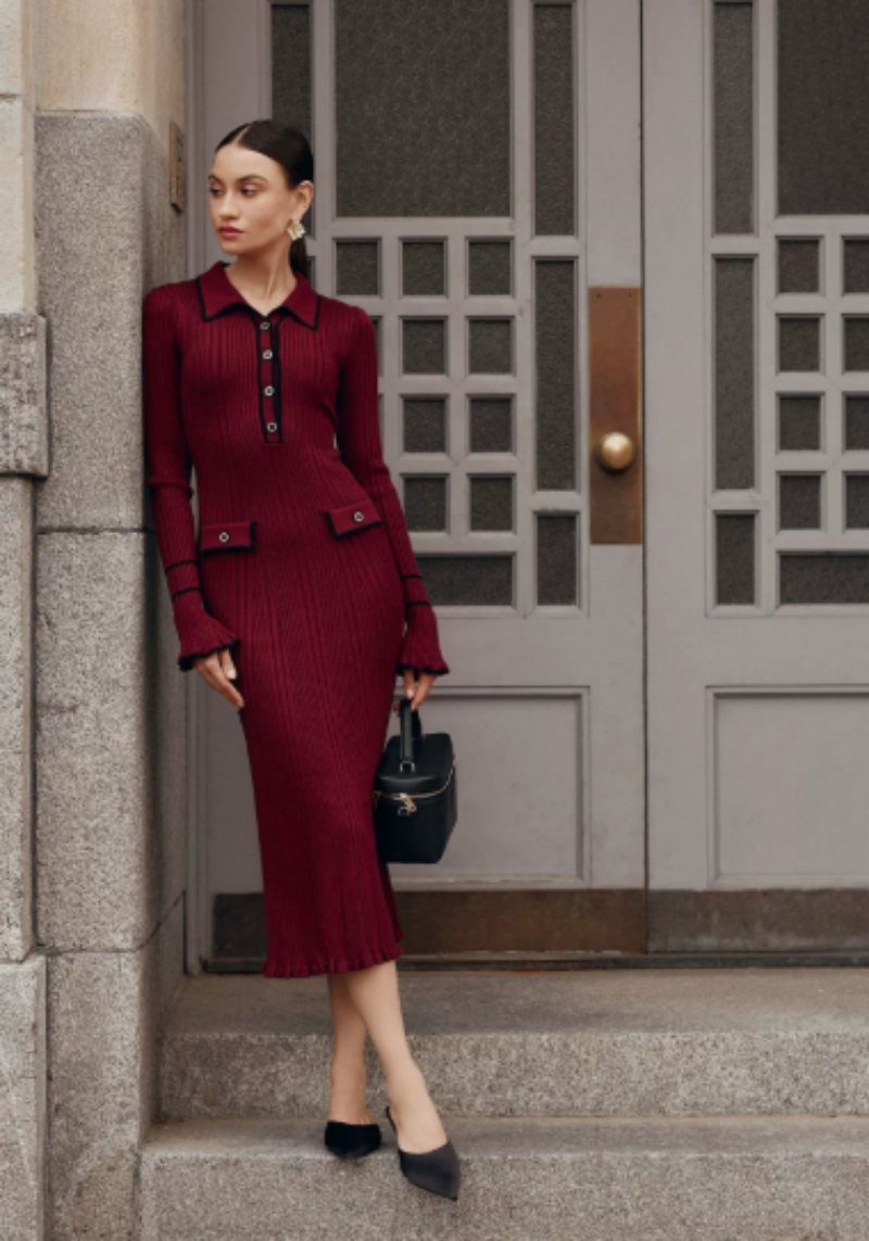 Seraphina - Women's Elegant Long Sleeve Dress