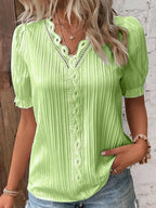 Seraphine | Women's Elegant Blouse with Lace Trim