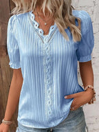 Seraphine | Women's Elegant Blouse with Lace Trim