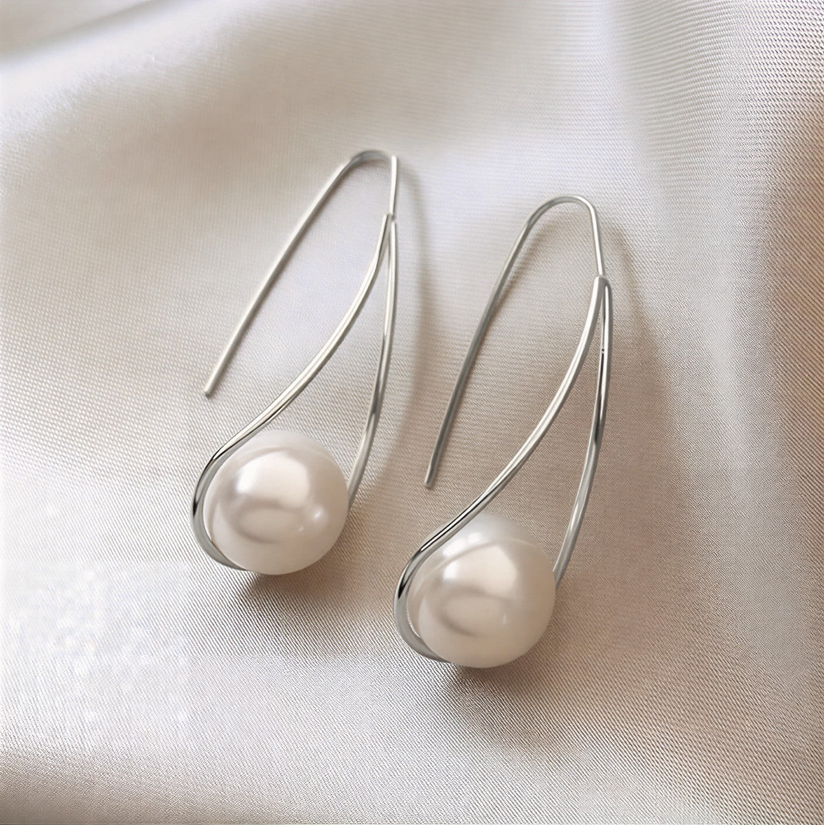 Seraphine - Women's Elegant Pearl Drop Earrings