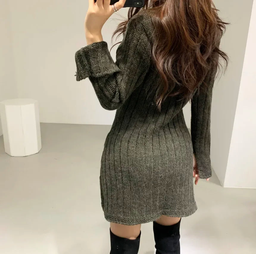 Sienna | Women's Cozy Cable Knit Sweater Dress