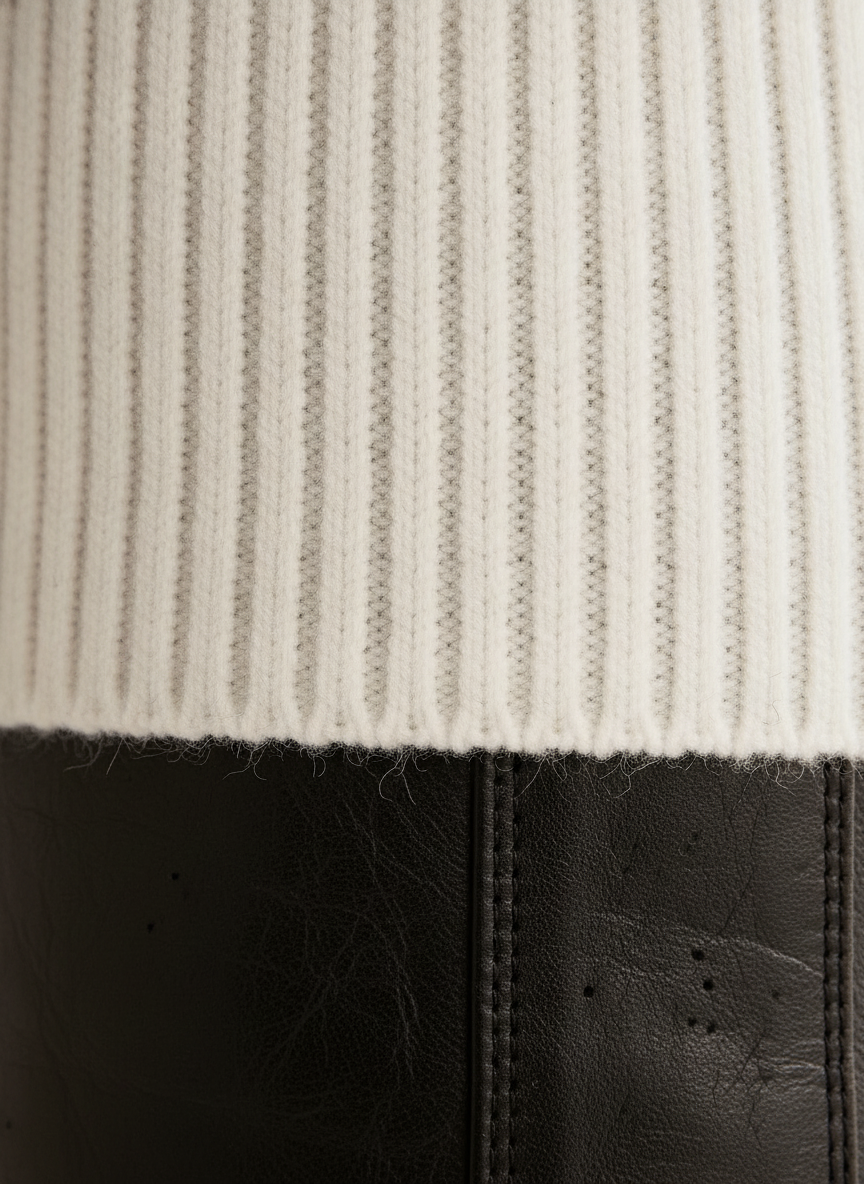 Sienna - Women's Elegant Sweater Dress with Ribbed Detail