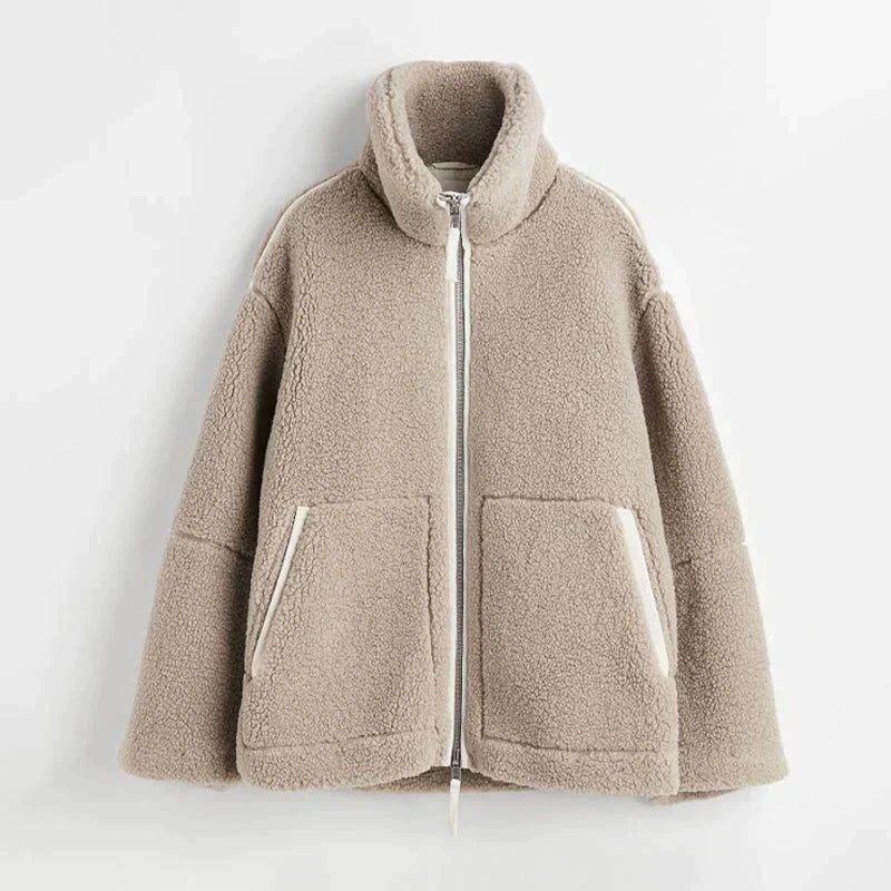 Sloane - Women's Cozy Fleece Jacket with Zip Closure