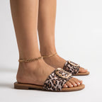 Solara - Flat Slide Buckle Sandals