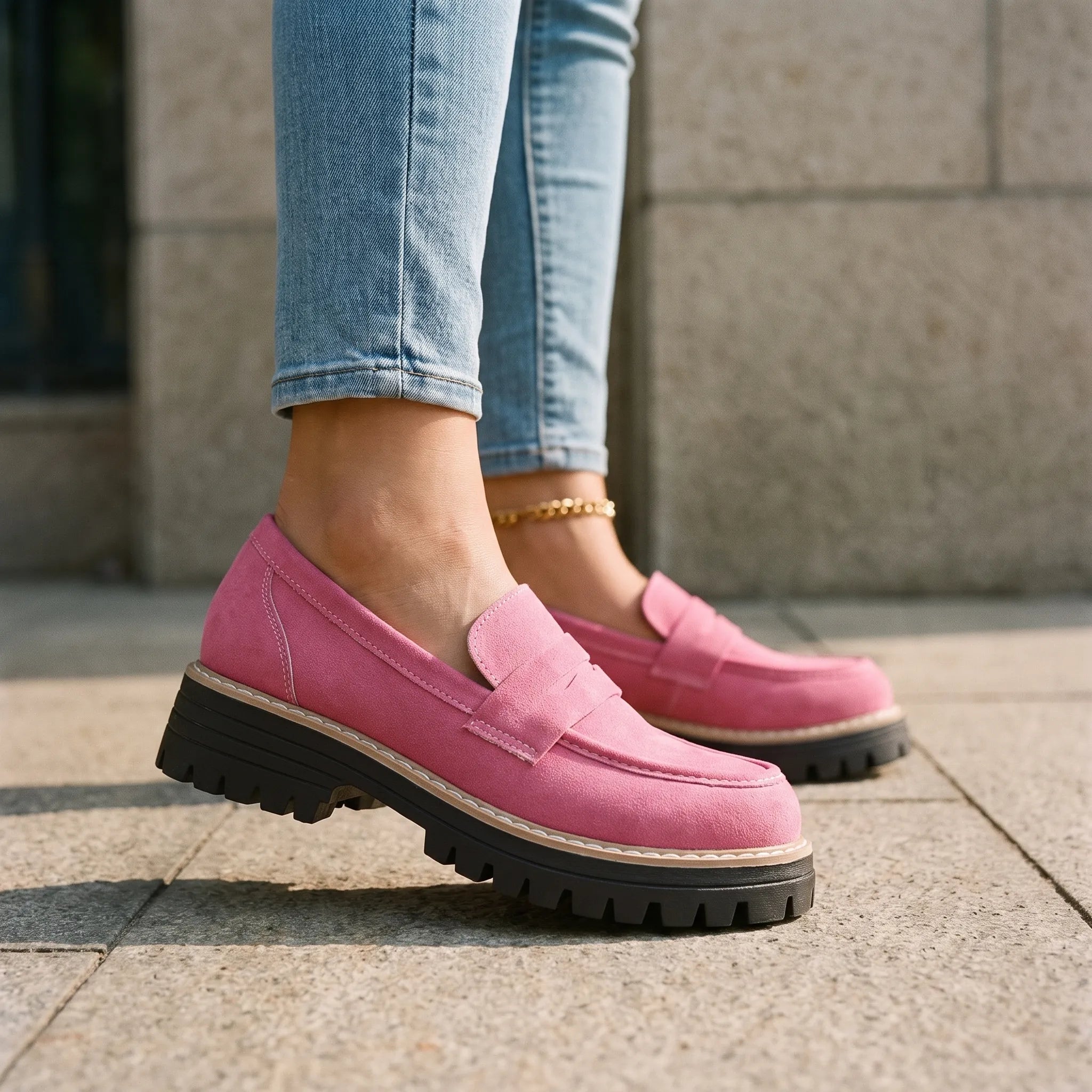 Soleva - Chunky Platform Penny Loafers
