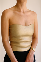 Soren | Women's Metallic Strapless Going Out Top