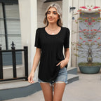 Sutton | Women's Casual Short-Sleeve Peplum Top